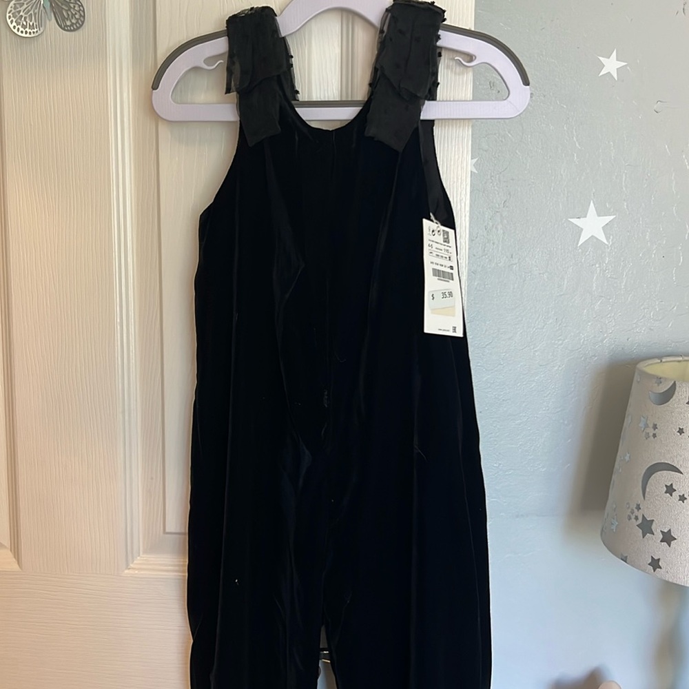 NWT Zara Girls Velour Jumpsuit